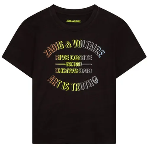 Zadig & Voltaire  X25332-09B  boys's Children's T shirt in Black