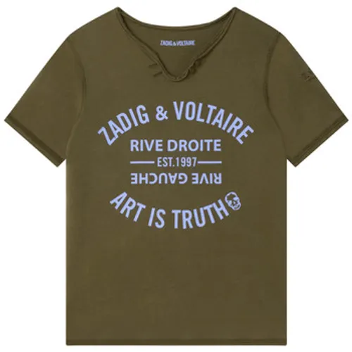 Zadig & Voltaire  X25336-64E  boys's Children's T shirt in Kaki