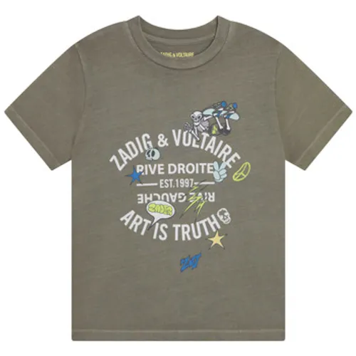 Zadig & Voltaire  X25353-65B-J  boys's Children's T shirt in Kaki