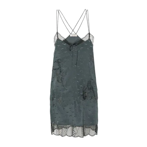 Zadig & Voltaire , Calissa wings-jacquard minidress ,Gray female, Sizes: