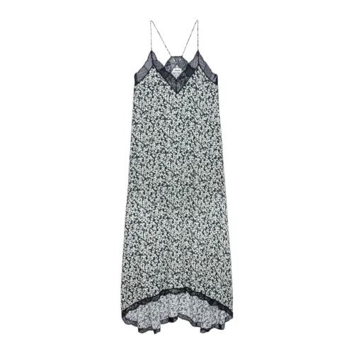 Zadig & Voltaire , Floral Lace Trimmed Maxi Dress ,Beige female, Sizes: