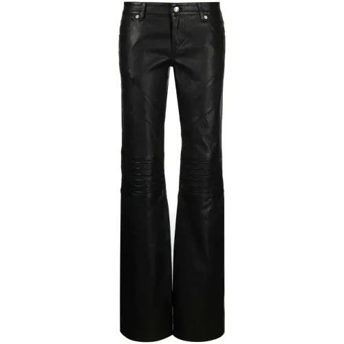 Zadig & Voltaire , Lambskin Embossed Leather Trousers ,Black female, Sizes: