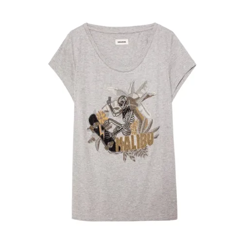 Zadig & Voltaire , Meryl Skeleton T-Shirt - Stylish Women`