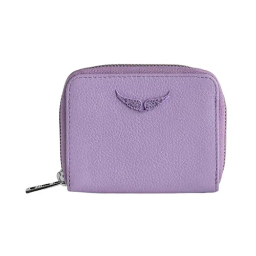 Zadig & Voltaire , Mini Glow Purple Leather Wallet ,Purple female, Sizes: ONE SIZE
