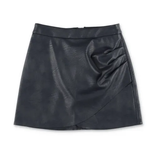 Zadig & Voltaire , Navy Blue Faux Leather Girl Skirt ,Blue female, Sizes: