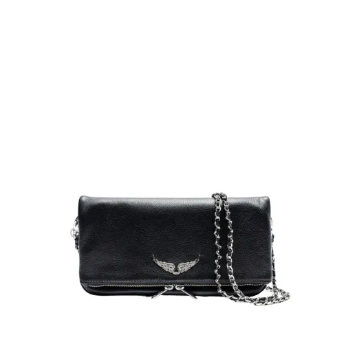 Zadig & Voltaire , Rock Clutch ,Black female, Sizes: ONE SIZE