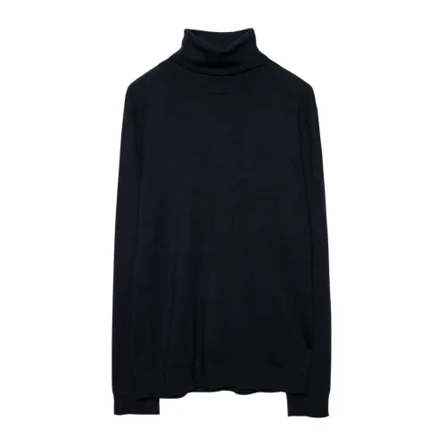 Zadig & Voltaire , Turtleneck with Distressed Details ,Blue male, Sizes: