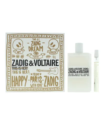 Zadig&Voltaire Womens Zadig & Voltaire This Is Her! Eau de Parfum 100ml + Eau de 10ml Gift Set - One Size
