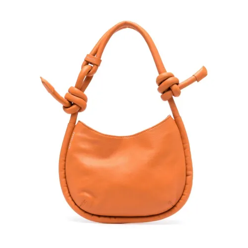 Zanellato , Amber Orange Crescent Moon Leather Bag ,Orange female, Sizes: ONE SIZE