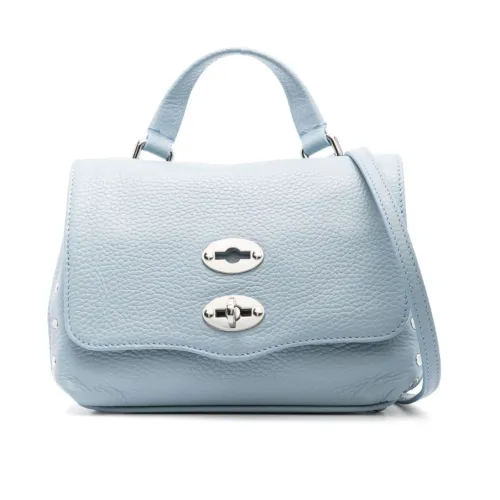 Zanellato , Blue Leather Stud Bag ,Blue female, Sizes: ONE SIZE