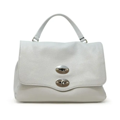 Zanellato , Grey Leather Handbag Postina Daily ,Gray female, Sizes: ONE SIZE