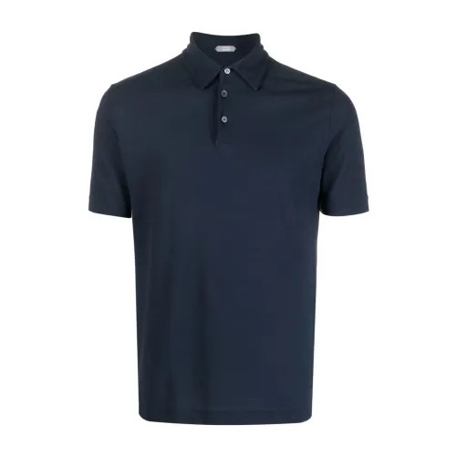Zanone , Blue T-shirts and Polos ,Blue male, Sizes: