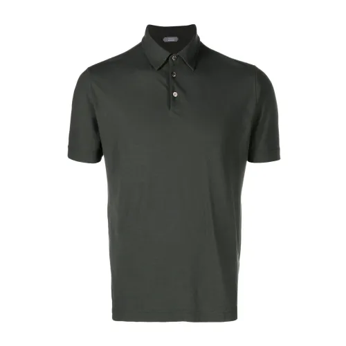 Zanone , cotton polo shirt ,Green male, Sizes:
