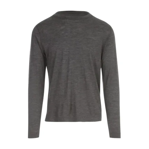 Zanone , Extrafine Merino Creweck Sweater ,Gray male, Sizes: