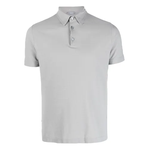 Zanone , Light Grey T-shirts and Polos ,Gray male, Sizes: