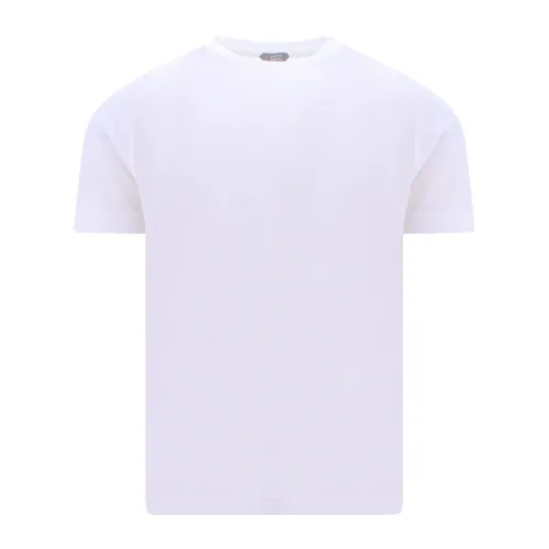 Zanone , Men Clothing T-Shirts Polos White Ss23 ,White male, Sizes: