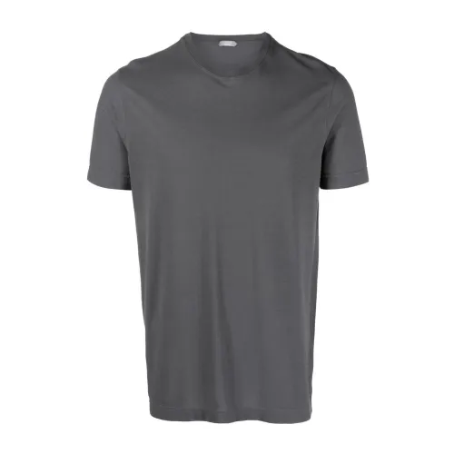 Zanone , Stylish T-shirts and Polos ,Gray male, Sizes: