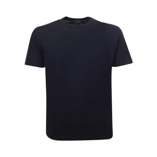 Zanone , Zanone T-shirts and Polos Blue ,Blue male, Sizes: