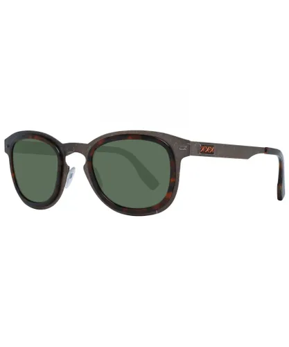 Zegna Couture Mens Grey Round Polarized Sunglasses - One