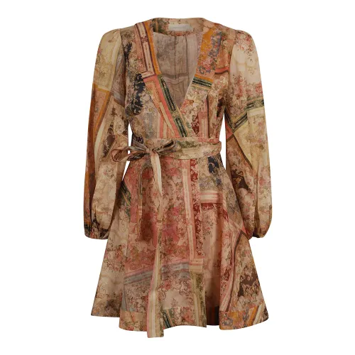 Zimmermann , Floral Patch Wrap Dress ,Multicolor female, Sizes: