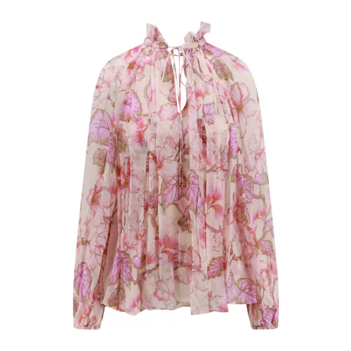 Zimmermann , Floral Print Viscose Shirt ,Multicolor female, Sizes: