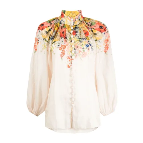 Zimmermann , Floral Print White Shirt ,Multicolor female, Sizes: