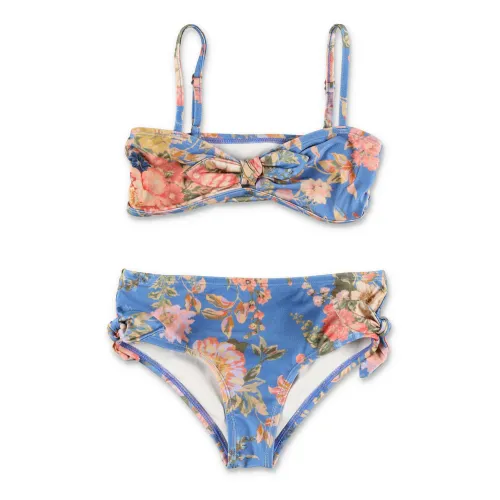 Zimmermann , Girls Clothing Swimwear Dusty Blue Floral Ss24 ,Multicolor female, Sizes: