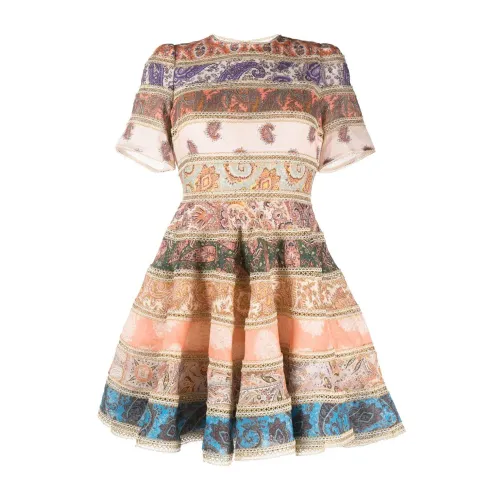 Zimmermann , Graphic Paisley Mini Dress ,Multicolor female, Sizes: