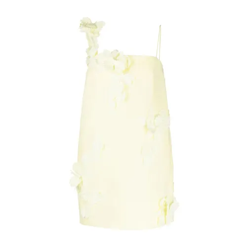 Zimmermann , Linen Mini Dress ,Yellow female, Sizes: