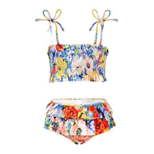 Zimmermann , MultiColour Floral Bikini with Adjustable Straps ,Multicolor female, Sizes: