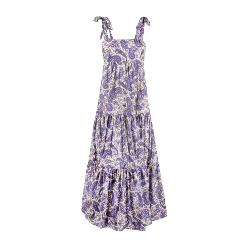 Zimmermann , Paisley-Print Maxi Dress ,Purple female, Sizes: