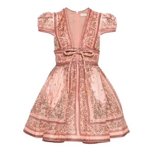Zimmermann , Pink Bandana Print Mini Dress ,Pink female, Sizes: