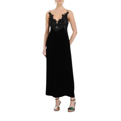 Zimmermann , Sensory Velvet Midi Slip Dress ,Black female, Sizes: