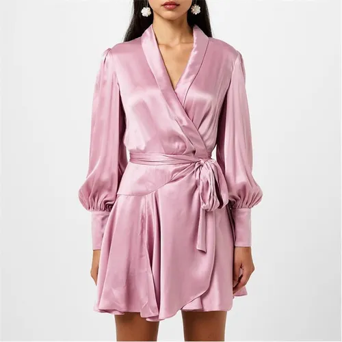 ZIMMERMANN Silk Wrap Mini Dress - Pink