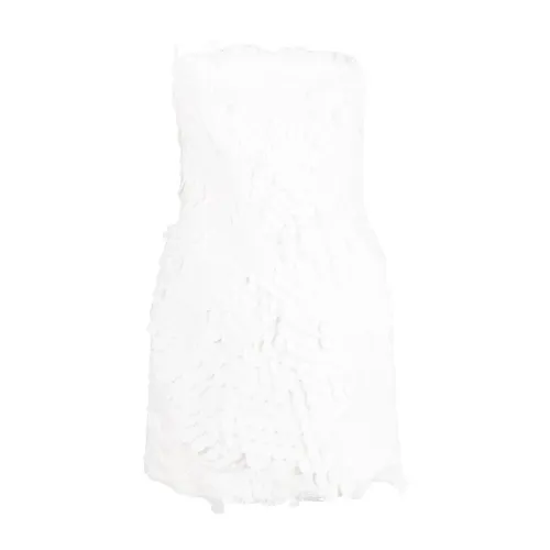 Zimmermann , Tama Filigree-Embellished Minidress ,White female, Sizes: