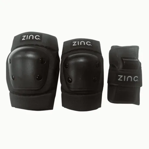 Zinc Heavy Duty Protection Bake Skateboard Pads - Black