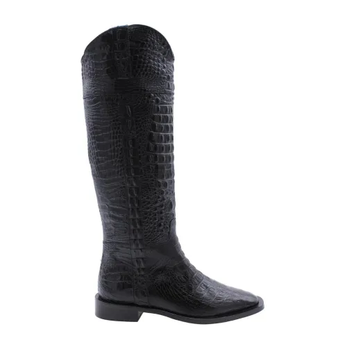Zinda , Marganel Stylish Boots ,Black female, Sizes: