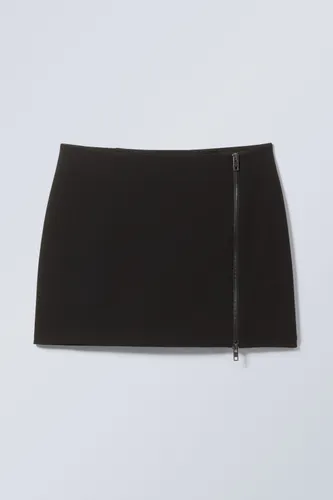 Zip Mini Skirt - Black