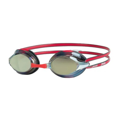 Zoggs Racer Titanium Grey Red Mirrored Gold