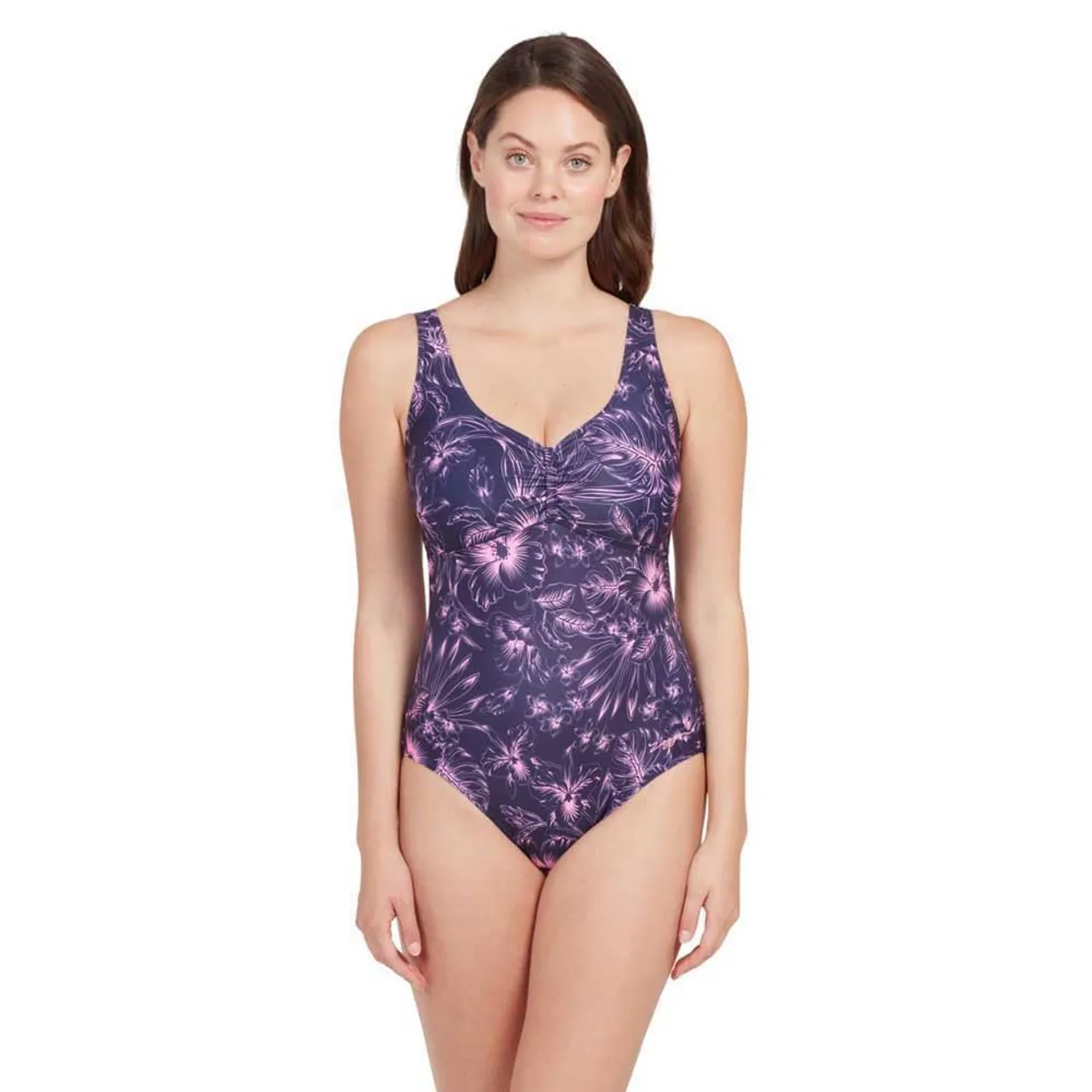 Zoggs Women's Marley Scoopback Printed-Ecolast One Piece