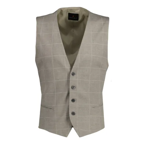 Zuitable , Light Brown Diwesley Vest - Wedding Perfect ,Brown male, Sizes: