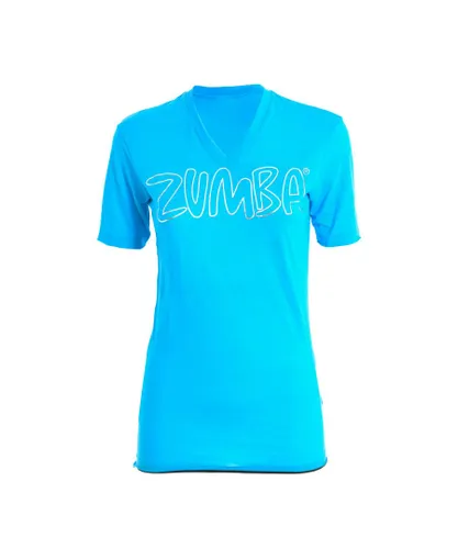 Zumba Womens Classic short sleeve sports t-shirt Z2T00144 women - Blue Cotton