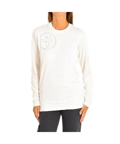 Zumba Womens Long sleeve sweatshirt Z2T00136 - White Cotton