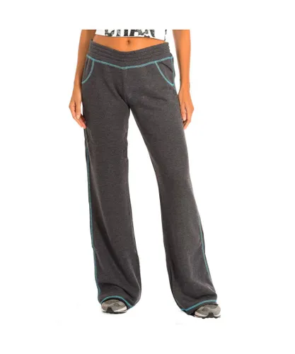 Zumba Womenss High Waist Long Sports Pants Z1B00143 - Grey Cotton